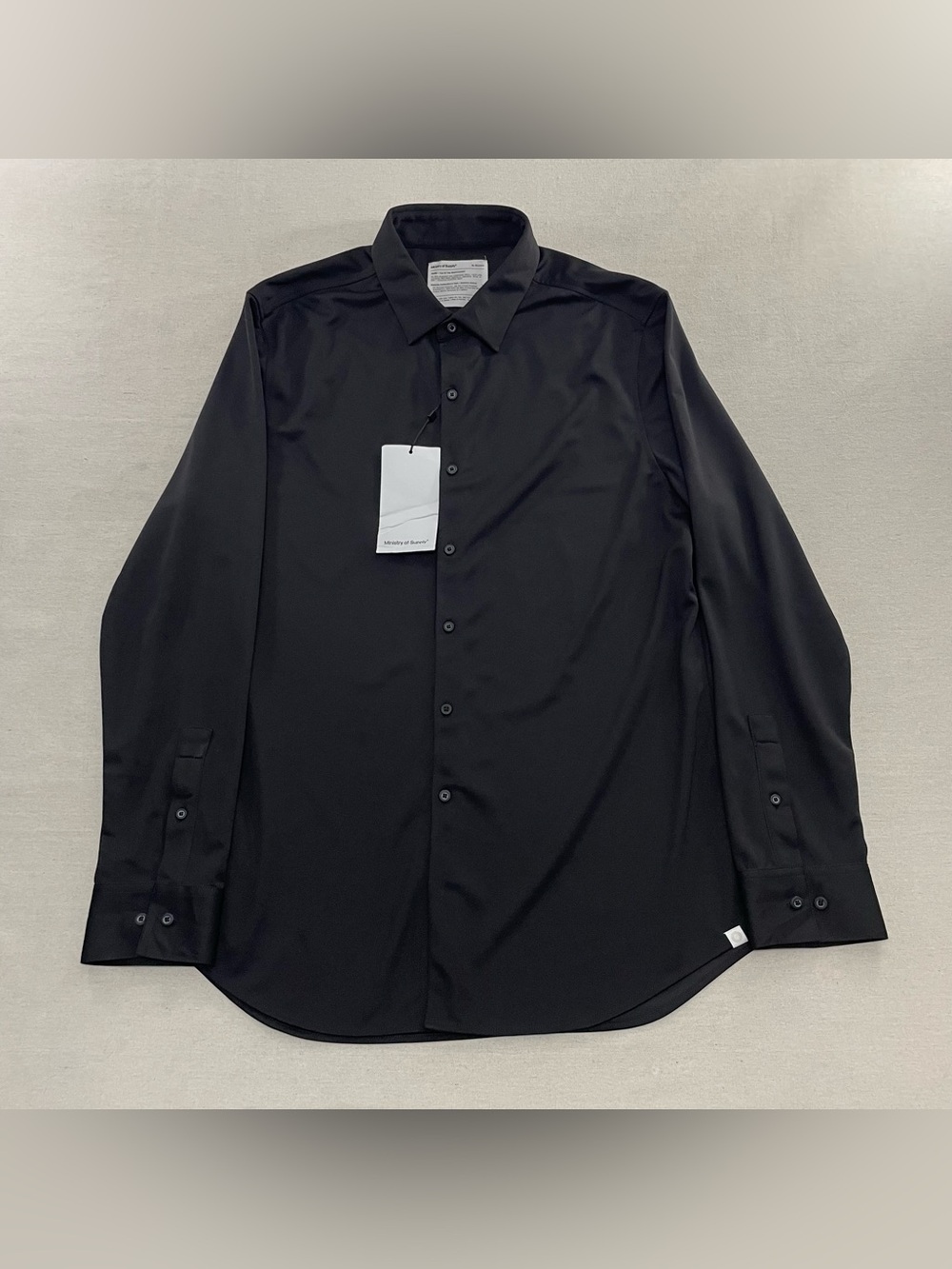 NEW Ministry of Supply Apollo Raglan Sport Shirt Stretch Performance XL Black